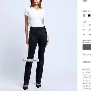 Selma Coated Jean in Noir